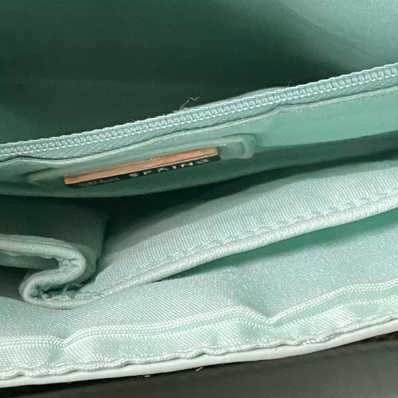 Call It Spring Pebbled Leather Pleated Flap Crossbody Bag with Tassel Gold Chain - Picture 7 of 12